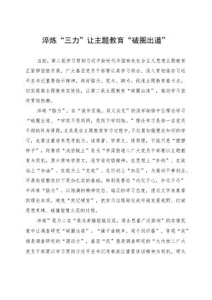 淬炼“三力”让主题教育“破圈出道”.docx