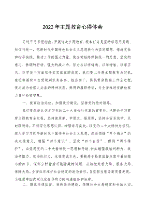 基层检察人员学习贯彻2023年主题教育心得体会.docx