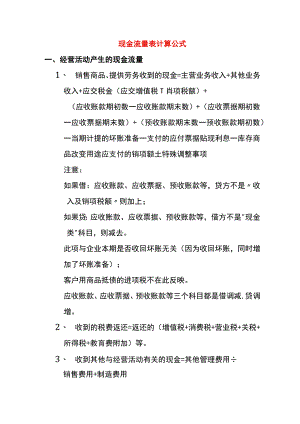 现金流量表项目.docx