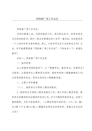 网络推广周工作总结.docx