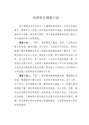 内部审计调查口诀.docx