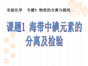 海带中碘元素的分离及检验2.ppt