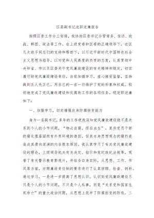 区委副书记述职述廉报告.docx