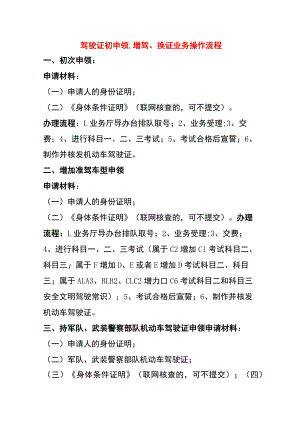 驾驶证初申领、增驾、换证业务操作流程.docx