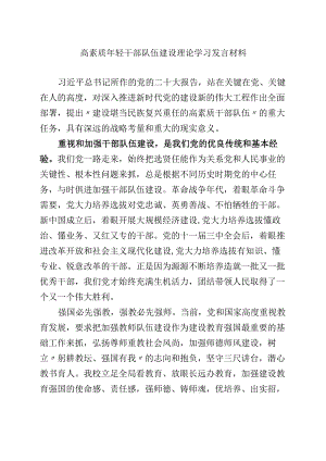 高素质年轻干部队伍建设心得体会.docx