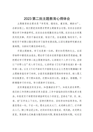 党员干部在2023第二批主题教育心得体会.docx