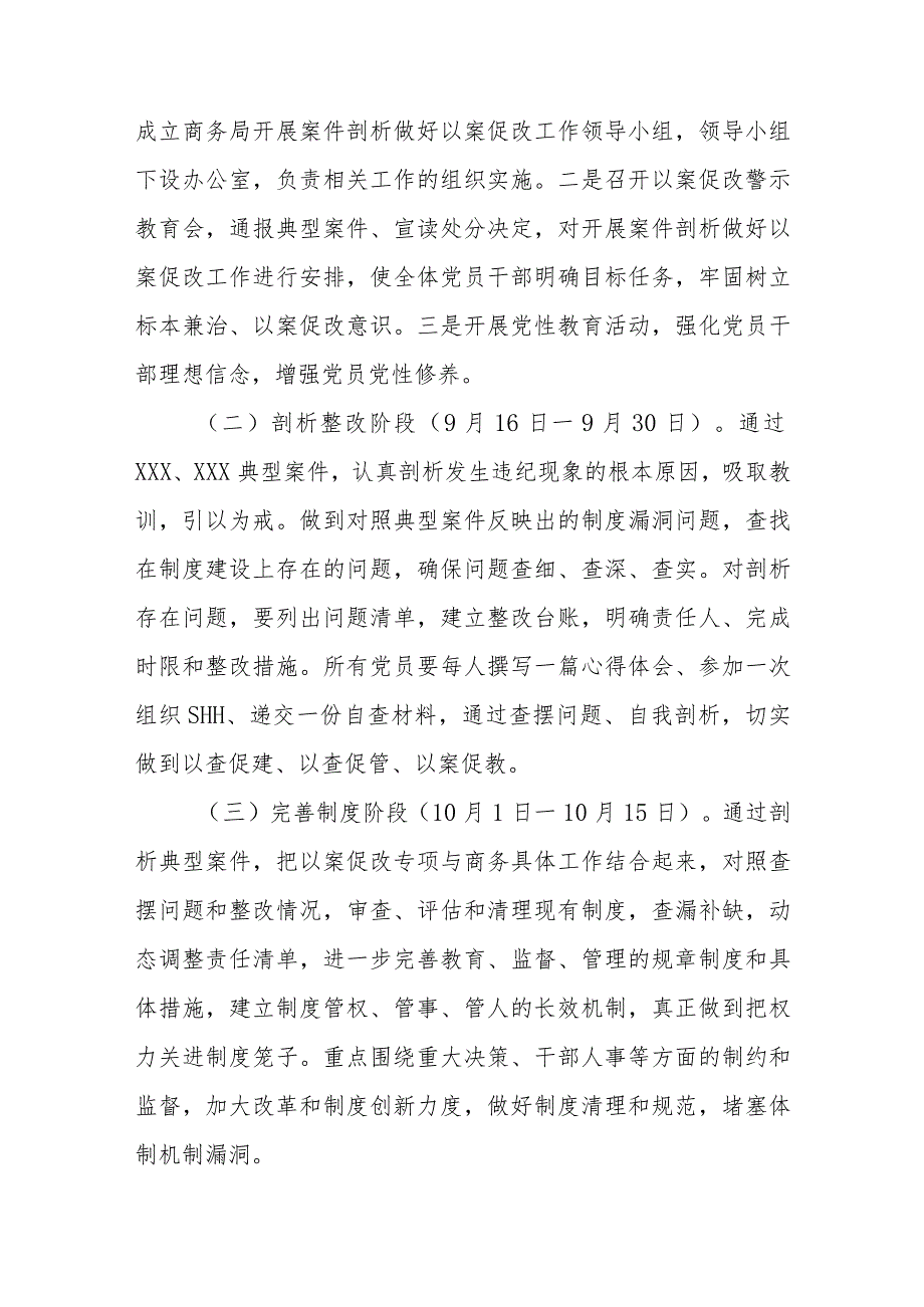 XX县商务局关于开展案件剖析以案促改工作方案.docx_第2页