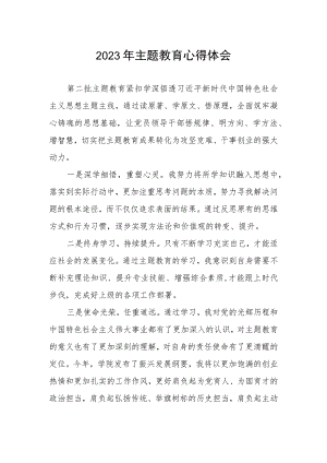 教师党员关于第二批主题教育的学习感悟.docx