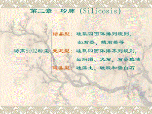 PPT 第一篇第五章第二节矽肺.ppt