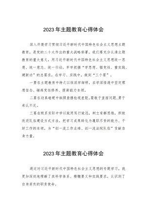 2023年法院关于开展第二批主题教育的学习心得体会三篇.docx