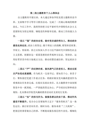 大学生学习第二批主题教育个人心得体会 （4份）.docx