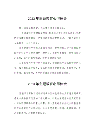 司法干部关于主题教育心得体会简短发言(五篇).docx