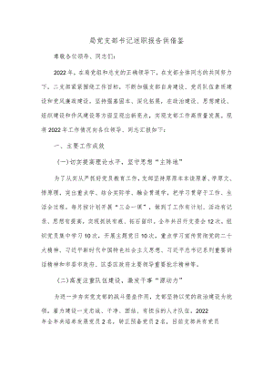 局党支部书记述职报告供借鉴.docx