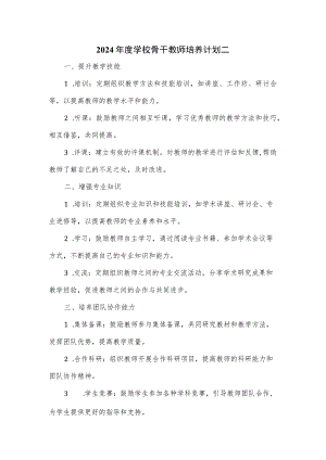 2024年度学校骨干教师培养计划二.docx