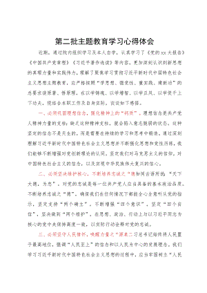 县审计局干部第二批主题教育学习心得体会.docx