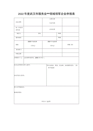 2022年度武汉市服务业领域领军企业申报表.docx
