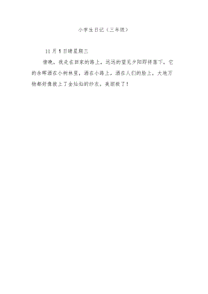 小学生日记(三年级）.docx