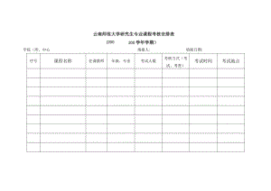 云南师范大学研究生专业课程考核安排表.docx