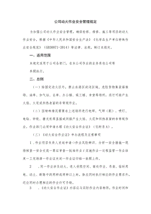 公司动火作业安全管理规定.docx