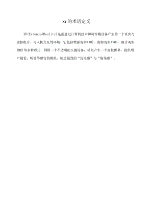 xr的术语定义.docx