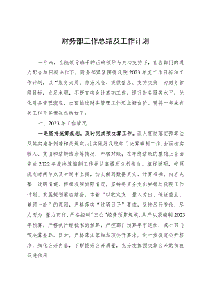 财务工作2023年度工作总结和2024年工作计划.docx