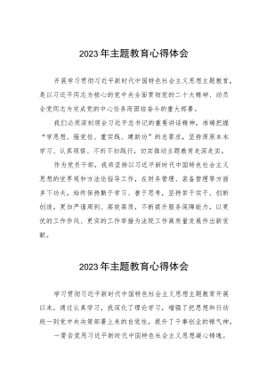法院关于开展2023年主题教育心得感悟三篇.docx