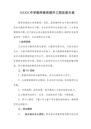 中学教师素质提升工程实施方案.docx