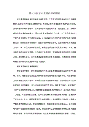 流化床技术中重要的影响因素.docx