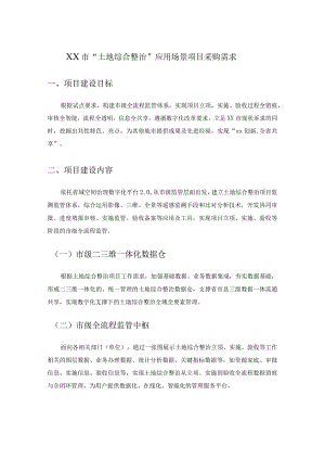 XX市“土地综合整治”应用场景项目采购需求.docx