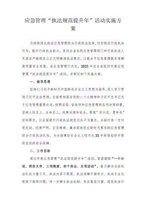 应急管理“执法规范提升年”活动实施方案.docx