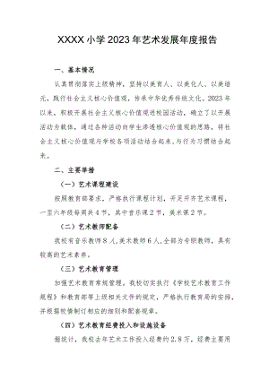 小学2023年艺术发展年度报告.docx