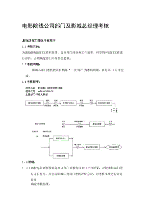 电影院线公司部门及影城总经理考核.docx