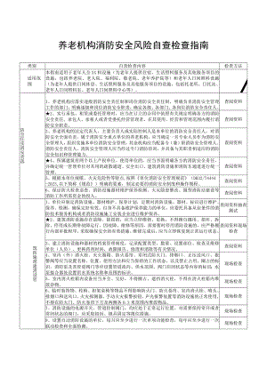 养老机构（重点场所消防安全风险自查检查指南）.docx