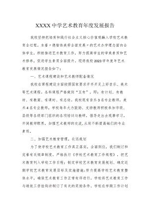 中学艺术教育年度发展报告.docx