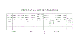 石家庄铁道大学2023年消防宣传月活动情况统计表.docx