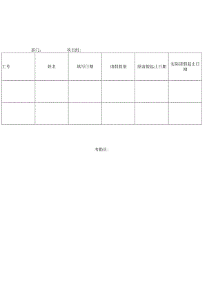 请假返回岗位销假单模板.docx