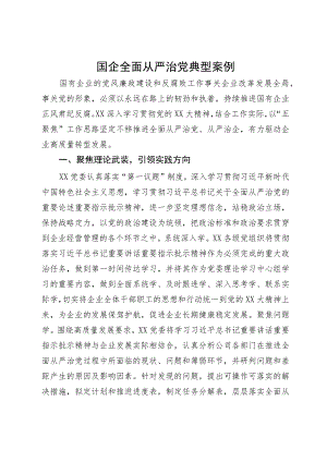 国企全面从严治党经验典型案例.docx
