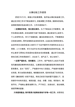 从事纪检工作感悟.docx