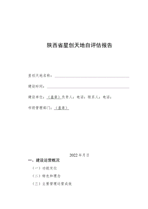 陕西省星创天地自评估报告.docx