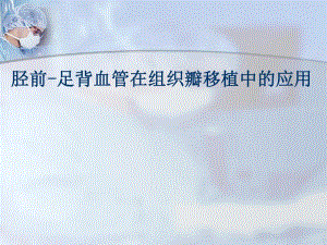 武汉大学人民医院李亚明教授胫前足背血管在组织瓣移植中的临床应用.ppt