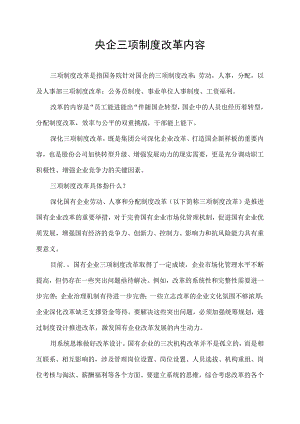 央企三项制度改革内容.docx