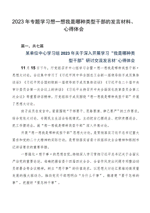 2023年专题学习想一想我是哪种类型干部的发言材料、心得体会.docx