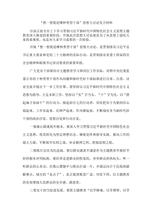 “想一想我是哪种类型干部”思想大讨论发言材料五.docx