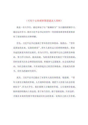 团支书学习“挺膺担当”主题团课(4篇合集）.docx