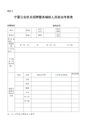公安普通高等院校招生政审表.docx