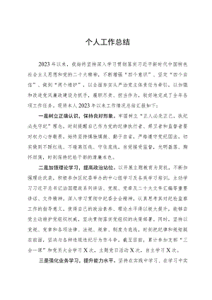 党员干部个人2023年工作总结.docx