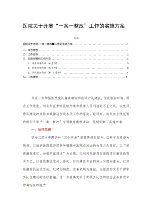 医院关于开展“一案一整改”工作的实施方案.docx