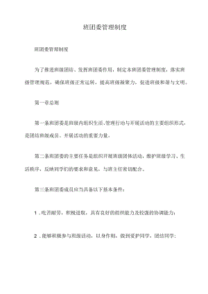 班团委管理制度.docx