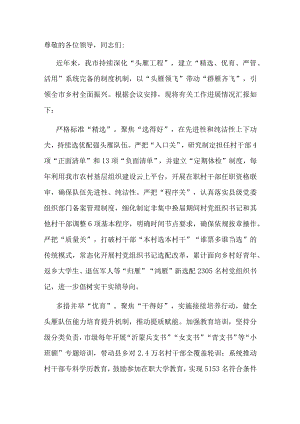 在全市乡村振兴战略实施观摩评比会上的汇报发言.docx