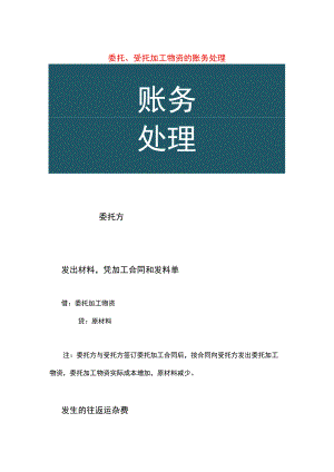 委托、受托加工物资的账务处理.docx